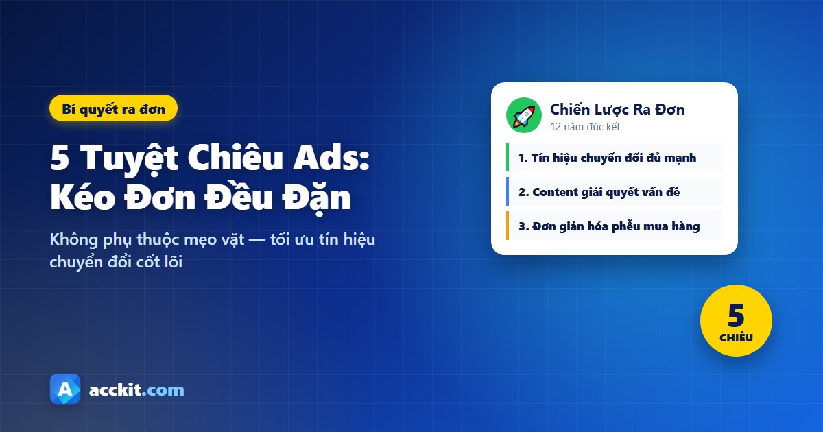 5 tuyệt chiêu chạy Facebook Ads ra đơn: Kinh nghiệm 12 năm thực chiến