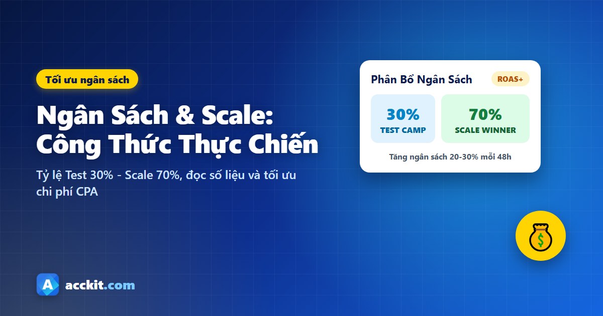 Quản lý ngân sách và scale Facebook Ads: 6 nguyên tắc thực chiến từ test đến scale