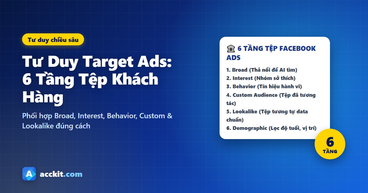 Tư duy target Facebook Ads: Hiểu 6 tầng tệp đối tượng để không chỉ chọn sở thích