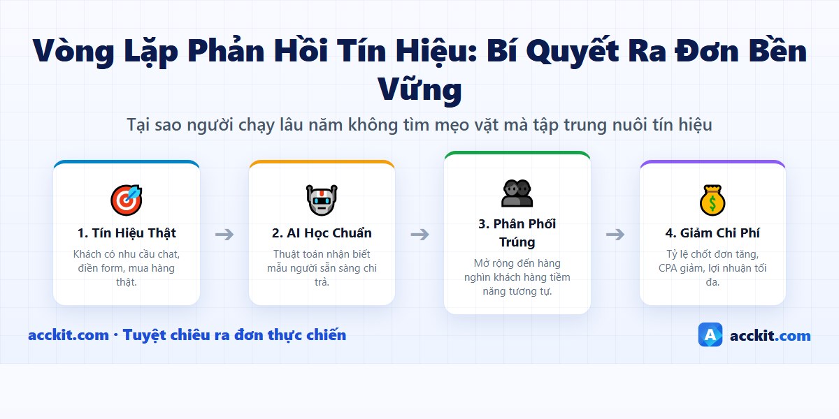 Vòng lặp phản hồi tín hiệu đơn hàng Facebook Ads